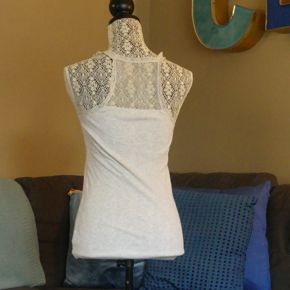 AEO - Off white Layering Tank with Lace Detailing - Picture 3 of 5